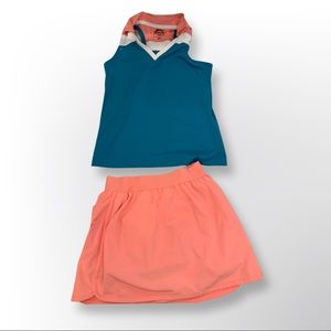 Kids golf slazenger  matching collard shirt and skort set size small🤍